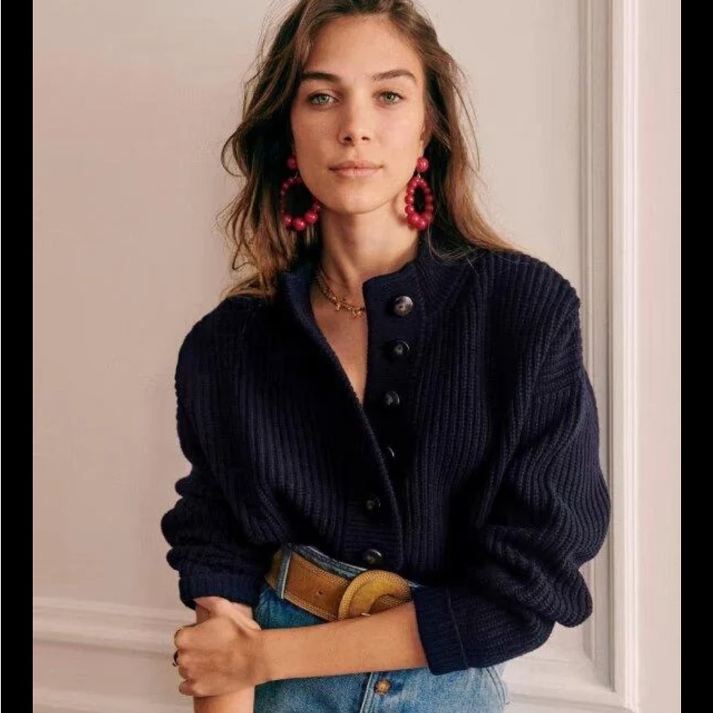 Sezane Lucas Jumper, sz S, color “navy”